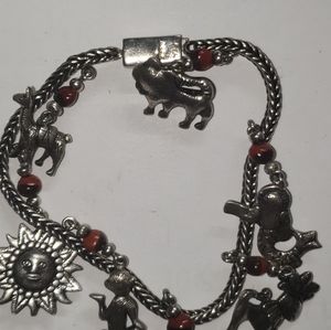 Vintage sterling charm bracelet